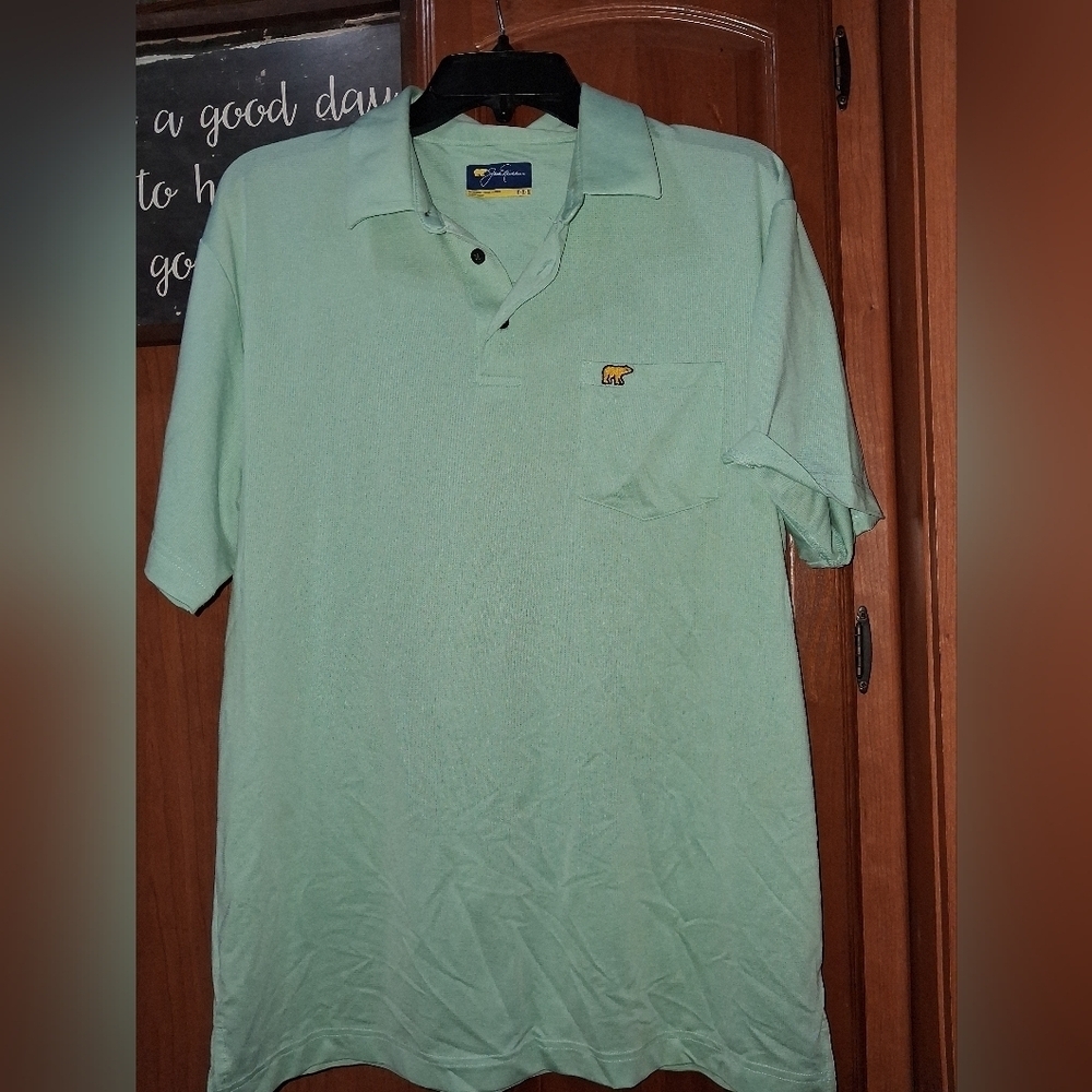 Jack Nicklaus Mens Green Polo Short Sleeve Shirt In A Size Medium. EUC